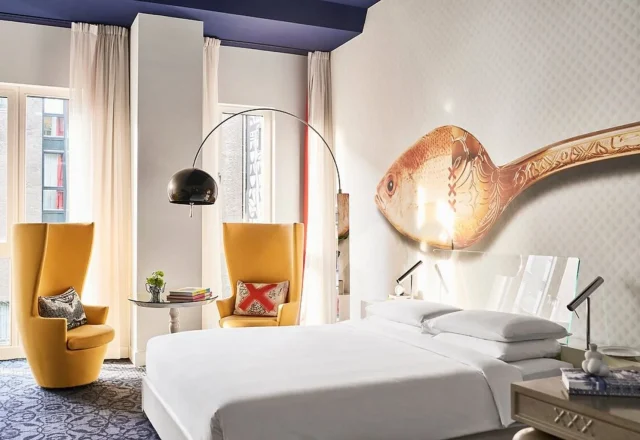 Designer guest room at ANDAZ Amsterdam Prinsengracht in Amsterdam, Netherlands