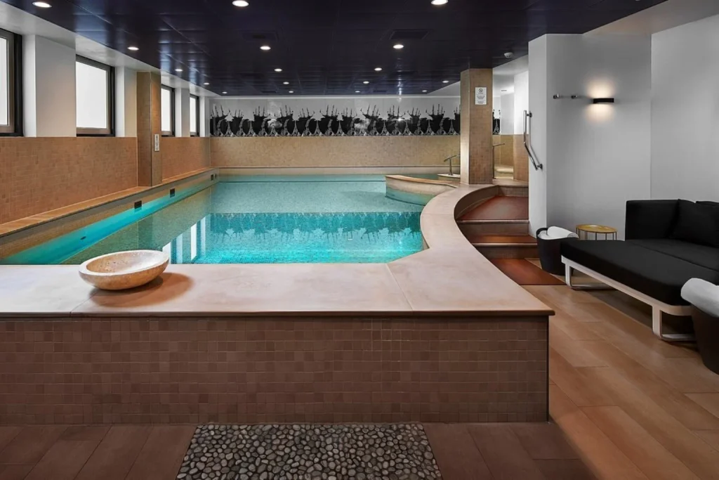 Indoor swimming pool and wellness area at Sofitel Legend The Grand Amsterdam