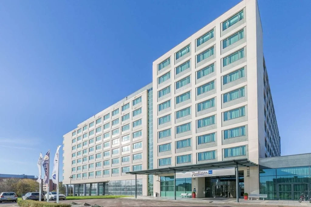 Exterior view of Radisson Blu Hotel, Amsterdam Airport in the Netherlands