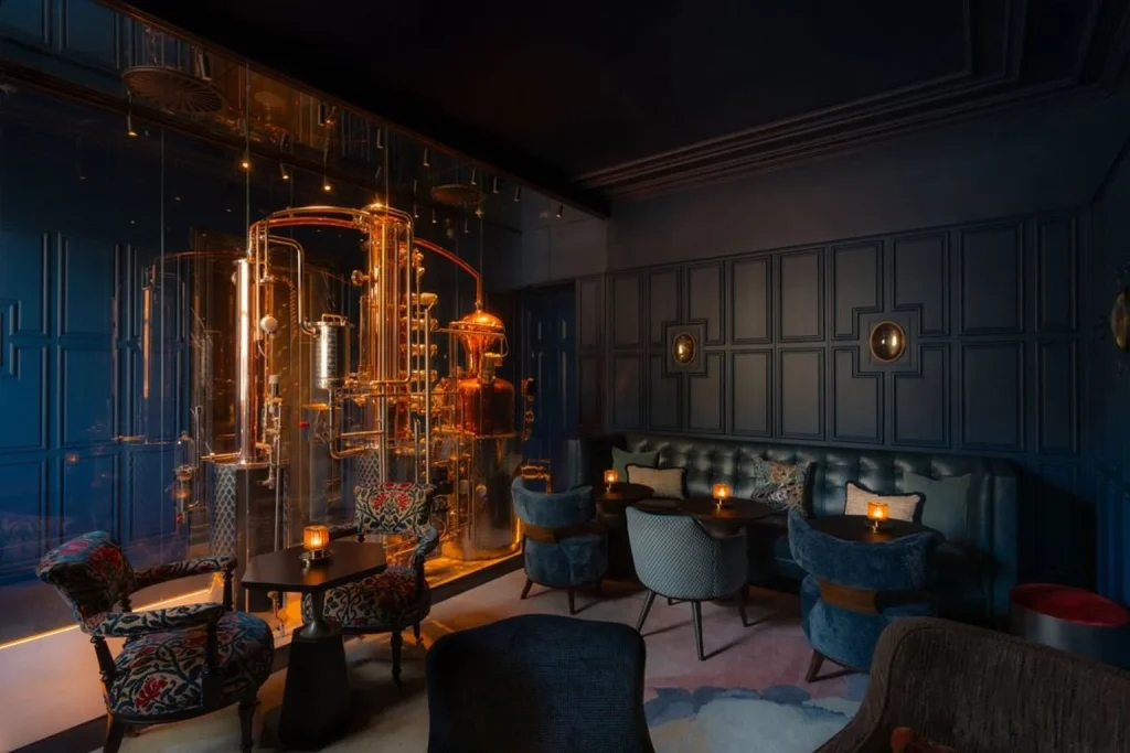 Distillery-inspired cocktail lounge at Rosewood Amsterdam in Amsterdam, Netherlands